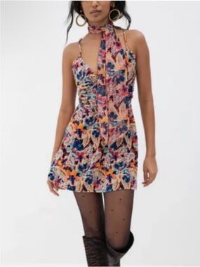 BNWT For Love And Lemons Floral Print Dress and Scarf